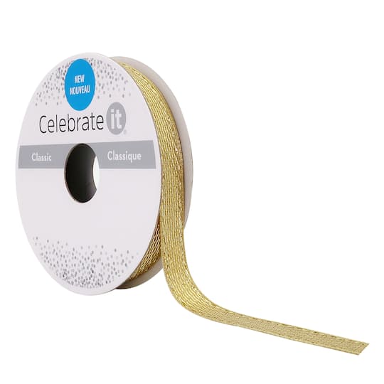 3/8" x 7yd. Metallic Ribbon by Celebrate It